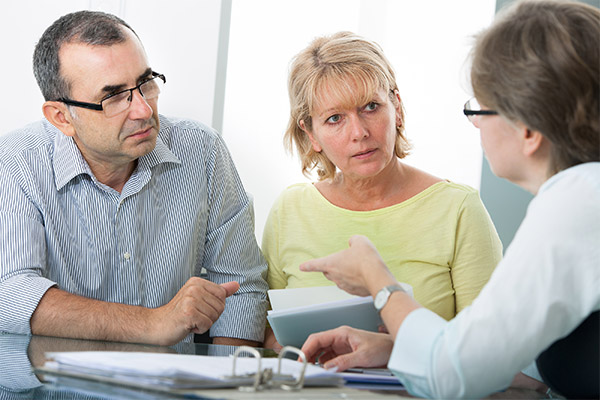 financial advisor with couple